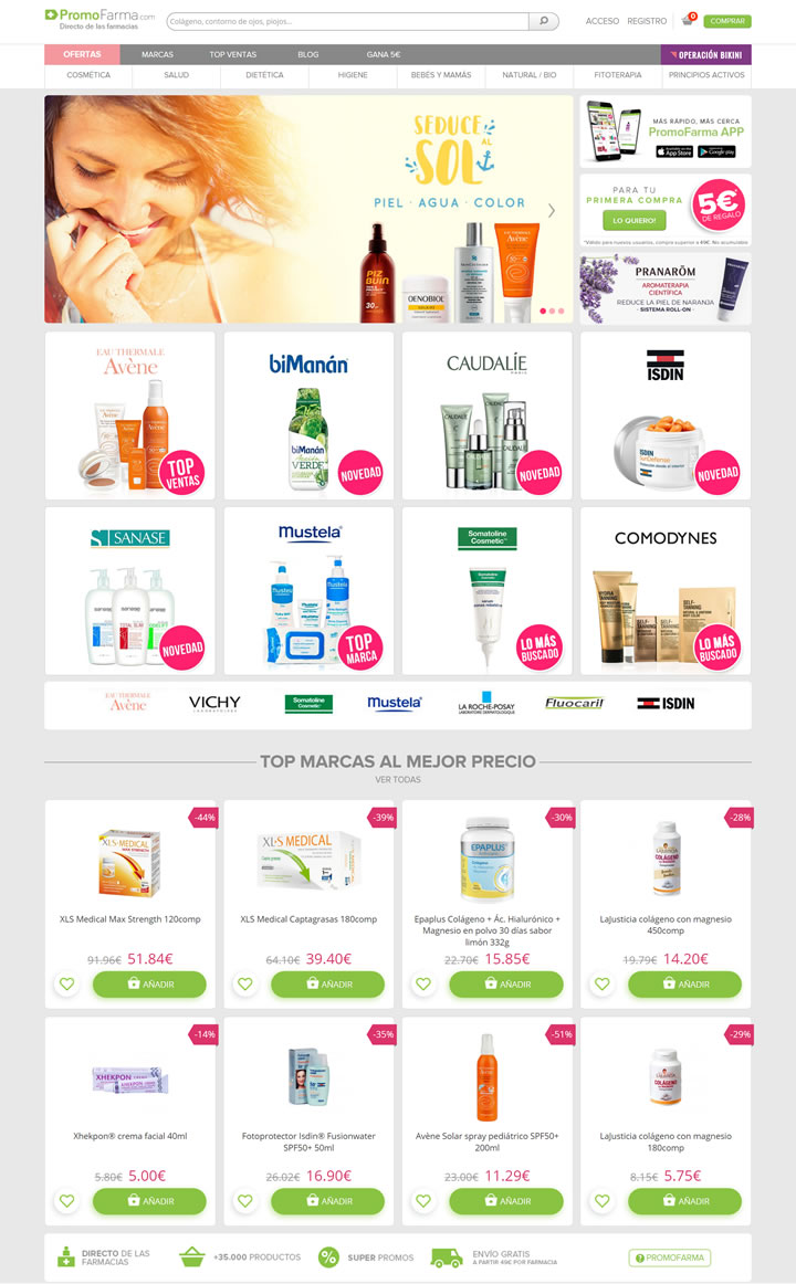 健康优选：西班牙热门网上药房PromoFarma.com，药品护肤一站购齐