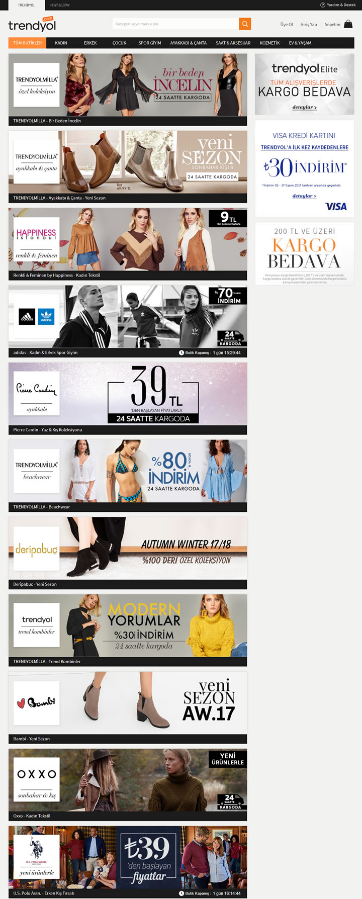 Trendyol土耳其时尚潮流在线购物网站