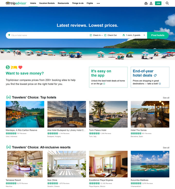 全球最大最受欢迎的旅游社区：Tripadvisor