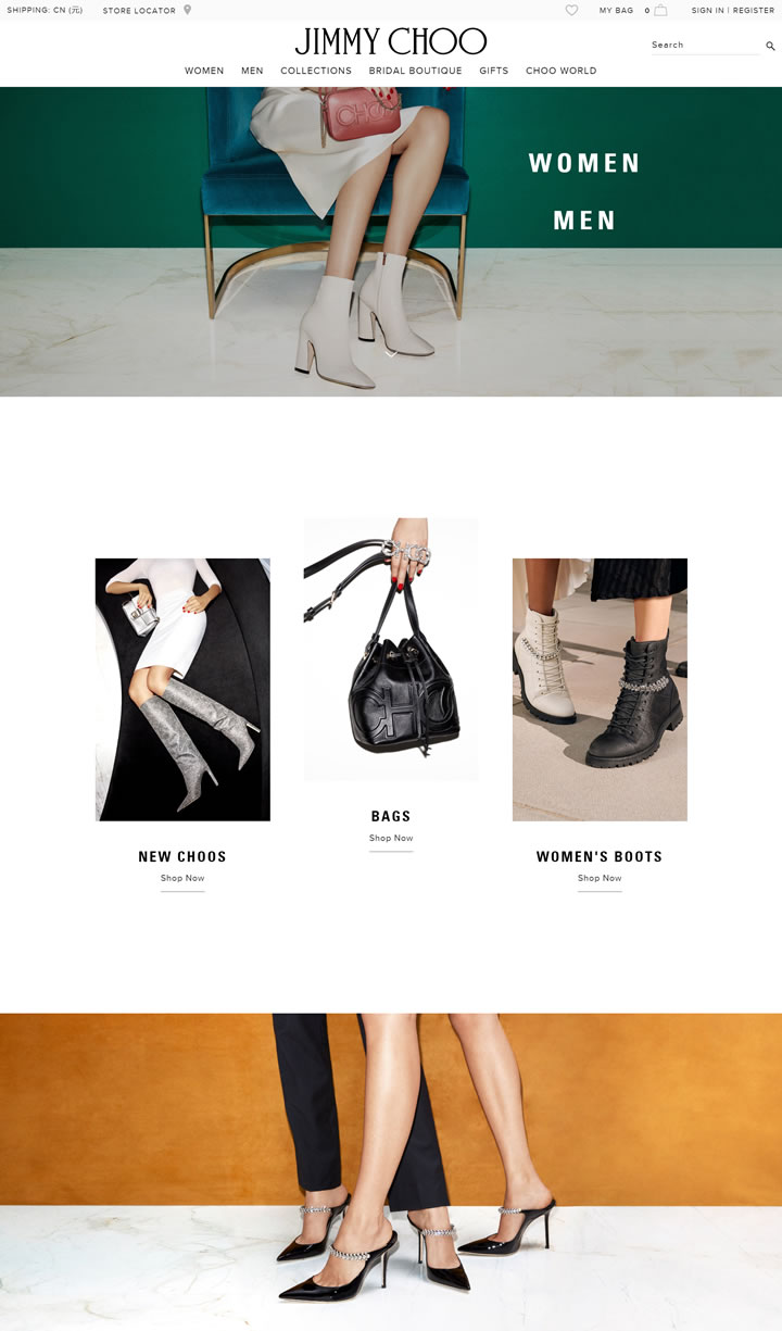 步入奢华世界，周仰杰(JIMMY CHOO)英国官网：闻名全球的鞋履品牌