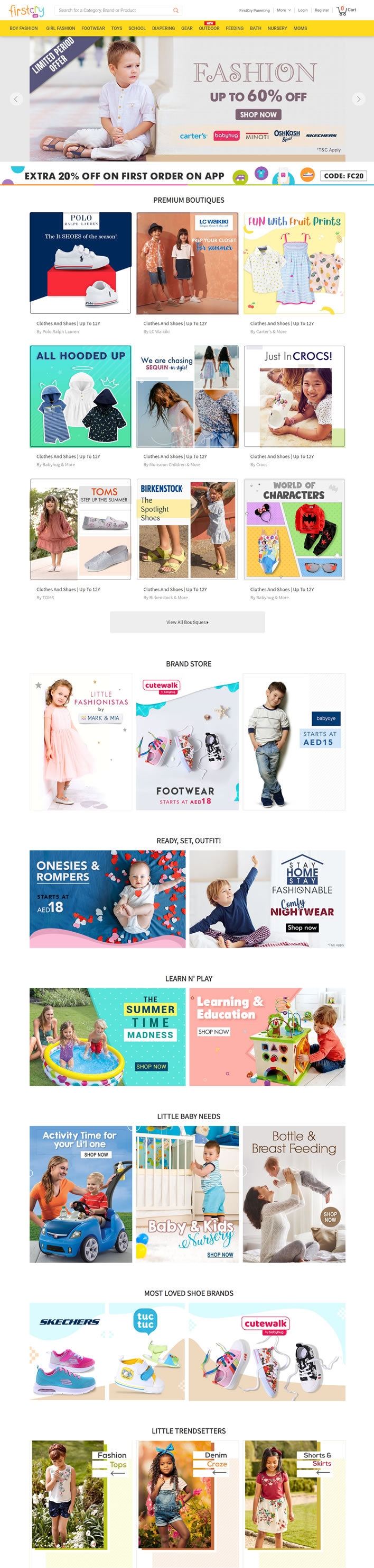 FirstCry阿联酋儿童和婴儿产品网上购物：FirstCry.ae