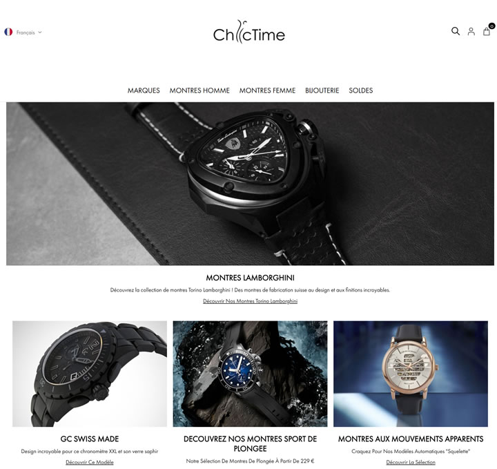 时尚光阴：Chic Time法国在线销售品牌手表网站