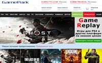 俄罗斯GamePark游戏商店网站：购买游戏、游戏机和配件