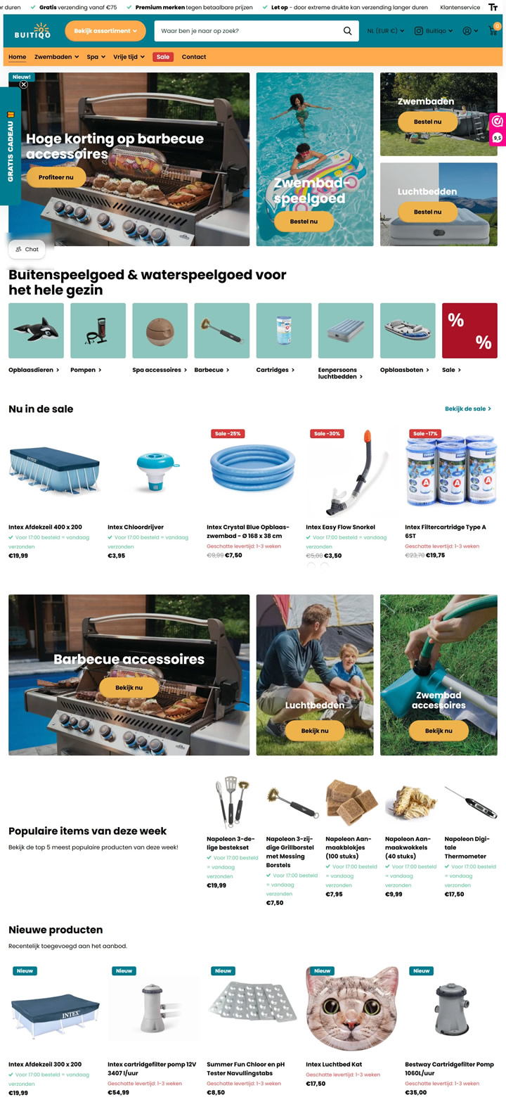 荷兰游泳池、户外玩具和园艺用品在线商店：Buitiqo.nl